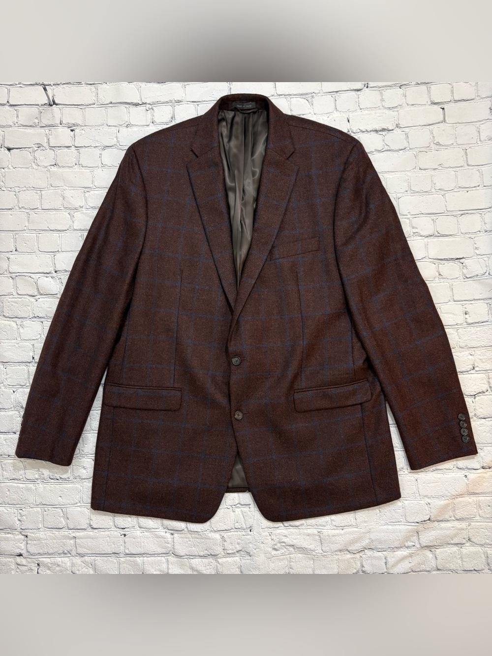 Lauren Ralph Lauren Westport Big & Tall Men’s Windowpane Blazer Wool Coat 46XL
